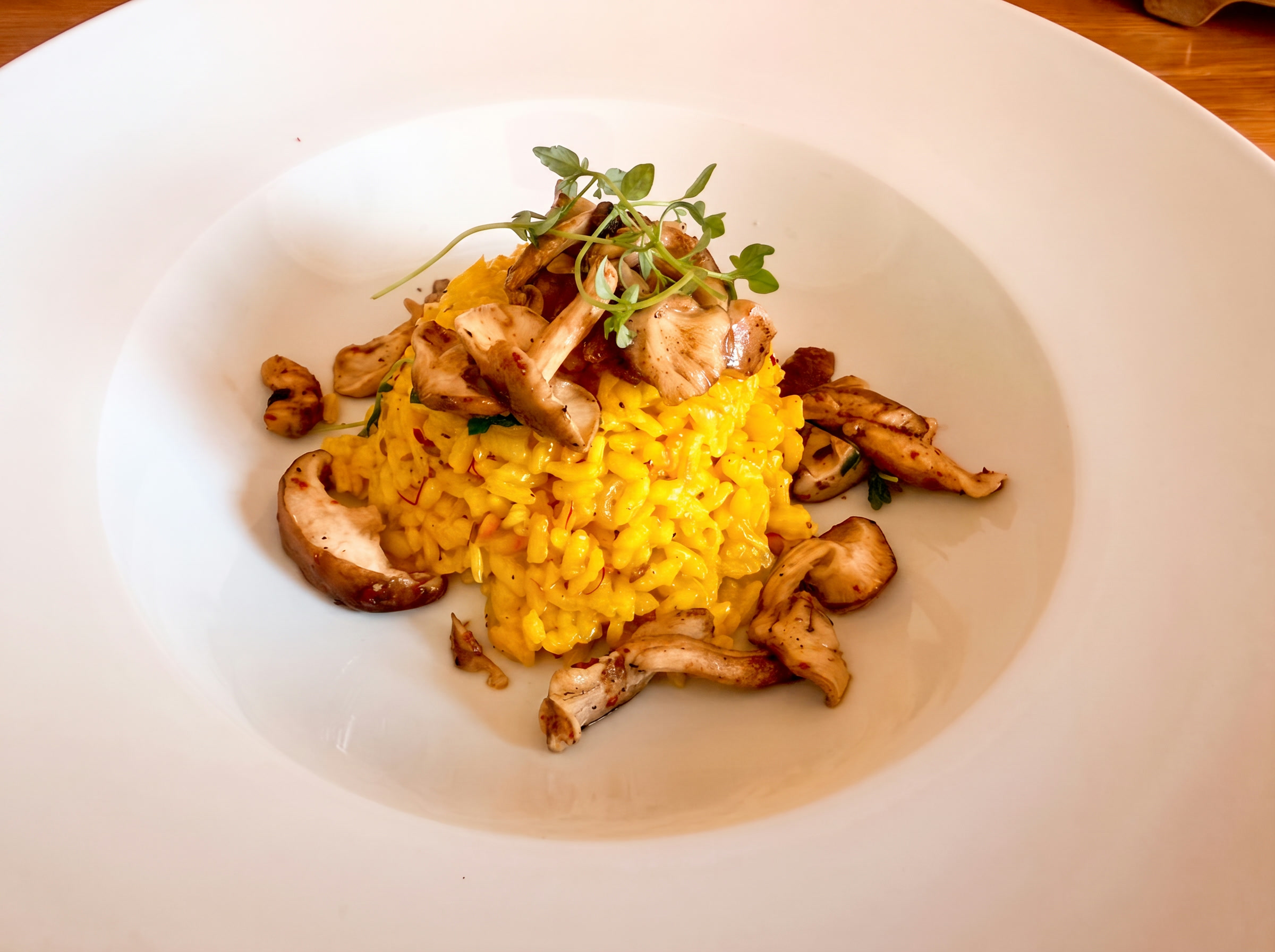 Saffron Risotto with Shiitake Mushrooms