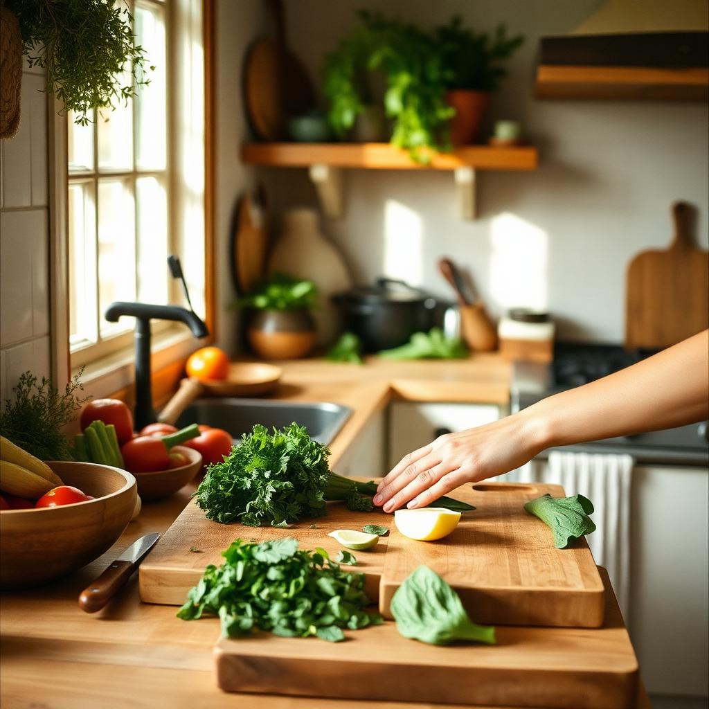 Warm home kitchen — cooking together