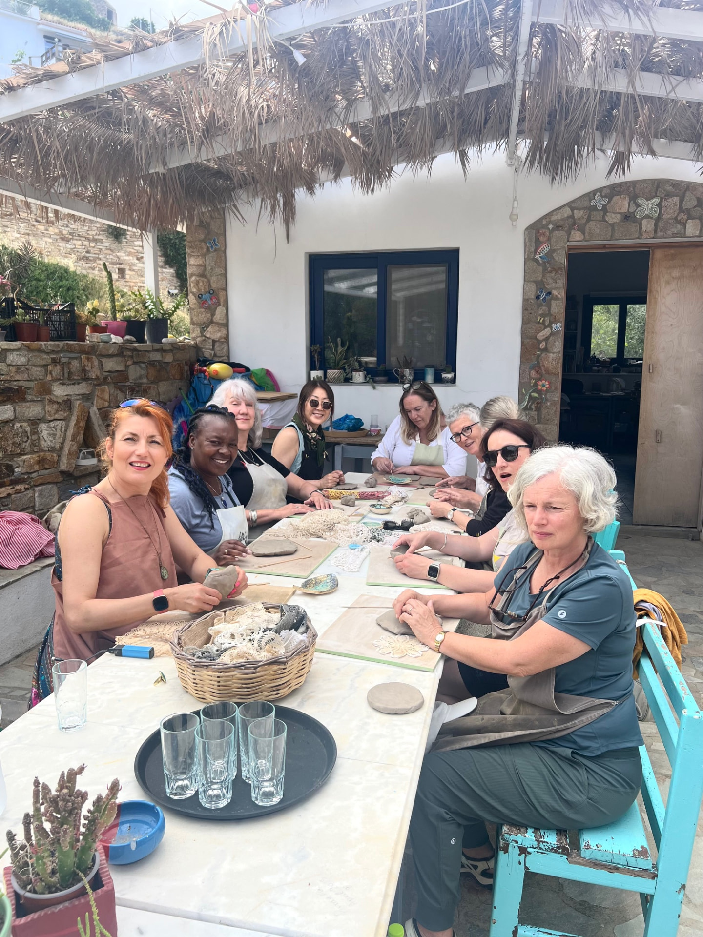 Ceramics workshop at a hillside taverna, Ikaria